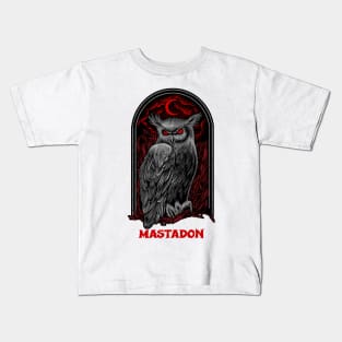 The Moon Owl Mastadon Kids T-Shirt